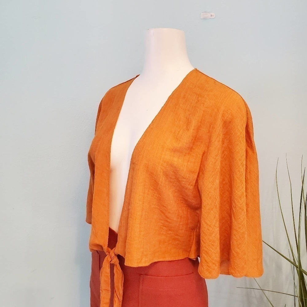 THE EAST ORDER Amelie Crop Top Pumpkin Spice XS - Picture 6 of 10